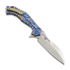 Olamic Cutlery Soloist M390 Scout sulankstomas peilis, Blue & Gold Volcanic Carving
