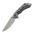 Coltello pieghevole Olamic Cutlery Wayfarer 247 CTS-XHP Drop Point, Blasted Ti & Fedokume