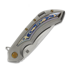 Couteau pliant Olamic Cutlery Wayfarer 247 CTS-XHP Drop Point, Blasted Ti & Fedokume