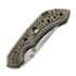 Couteau pliant Olamic Cutlery Wayfarer 247 Drop Point, Dark Blast Antique Entropic Frame Story Acid Rain