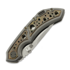 Couteau pliant Olamic Cutlery Wayfarer 247 Drop Point, Dark Blast Antique Entropic Frame Story Acid Rain