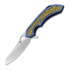 Складной нож Olamic Cutlery Wayfarer 247 Mouflon, Blue/Gold Frame Story, Satin