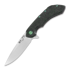 Olamic Cutlery Wayfarer 247 Purist sulankstomas peilis, Dark Matter, Green