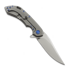 Couteau pliant Olamic Cutlery Wayfarer 247 S90V Bowie, Zirblast Titanium & Fedokume