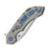 Couteau pliant Olamic Cutlery Wayfarer 247 S90V Bowie, Zirblast Titanium & Fedokume
