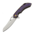 Olamic Cutlery Wayfarer 247 S90V Mouflon 折叠刀, Purple Geometrical Carving