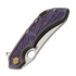 Olamic Cutlery Wayfarer 247 S90V Mouflon 折叠刀, Purple Geometrical Carving