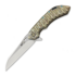 Couteau pliant Olamic Cutlery Wayfarer 247 Wharning, Scalloped Antique Entropic Titanium