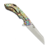 Couteau pliant Olamic Cutlery Wayfarer 247 Wharning, Volcanic Carved Carnival Neontropic