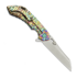 Couteau pliant Olamic Cutlery Wayfarer 247 Wharning, Volcanic Carved Carnival Neontropic