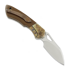 Olamic Cutlery WhipperSnapper BL sulankstomas peilis, Antique Titanium & Vintage Micarta
