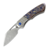 Olamic Cutlery - WhipperSnapper BL Damasteel Sheepsfoot, Jeweled Ti