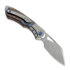Olamic Cutlery WhipperSnapper BL Damasteel Sheepsfoot, Jeweled Ti