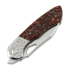 Olamic Cutlery WhipperSnapper BL sulankstomas peilis, Jeweled Titanium & Red Raffir Sparkle