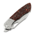 Navalha Olamic Cutlery WhipperSnapper BL, Jeweled Titanium & Red Raffir Sparkle