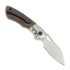 Olamic Cutlery WhipperSnapper BL sulankstomas peilis, Jeweled Titanium & Red Swirl Carbon Fiber