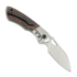 Navalha Olamic Cutlery WhipperSnapper BL, Jeweled Titanium & Red Swirl Carbon Fiber