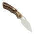 Couteau pliant Olamic Cutlery WhipperSnapper BL Wharnfoot, Space Trash Antique Micarta
