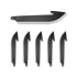 Outdoor Edge - Razor VX Replacement Blades Drop Point, musta