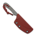 Piranha Knives Lich 칼, red kydex