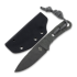 Piranha Knives Skeleton Necker peilis, black kydex