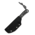 Piranha Knives Skeleton Necker peilis, black kydex