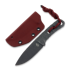 Piranha Knives Skeleton Necker peilis, red kydex