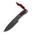 Piranha Knives Skeleton Necker peilis, red kydex