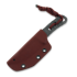 Piranha Knives Skeleton Necker peilis, red kydex