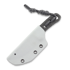 Coltello Piranha Knives Skeleton Necker, white kydex