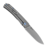 PMP Knives User II Silver folding knife, Blue accents