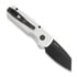 Pro-Tech Runt 5 DLC Reversed Tanto 折り畳みナイフ, silver R5203-SILVER