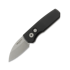 Pro-Tech Runt 5 Stonewashed Wharncliffe 折り畳みナイフ, Textured, 黒 R5305