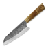 Chef´s knife Puukkopaja Jaska Nukari Santoku, X-cut curly birch
