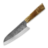 Chef´s knife Puukkopaja Jaska Nukari Santoku, X-cut curly birch