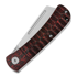 QSP Knife Hedgehog Slip Joint Red CF folding knife