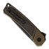 QSP Knife Osprey Linerlock Brass Black sulankstomas peilis