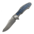 RealSteel Exorcist sulankstomas peilis, Blue Damascus G-10 9412BD