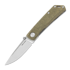 Coltello pieghevole RealSteel Luna Boost Framelock, green micarta 7074