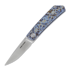 RealSteel Luna Ti-Patterns kääntöveitsi, blue geometry 7001-TC3