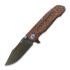 Reate 9D-V2 sulankstomas peilis, Lava Flow Fat Carbon, Black DLC