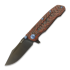 Reate 9D-V2 折叠刀, Lava Flow Fat Carbon, Black DLC