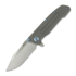 Reate 9D-V2 sulankstomas peilis, Titanium/Blue Hardware, Satin