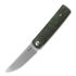 Reate Bushido sulankstomas peilis, green dark matter fat carbon