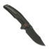 Reate Jack Jr. sulankstomas peilis, Black Aluminum/Red Collar, Black DLC
