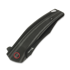 Reate Jack Jr. sulankstomas peilis, Black Aluminum/Red Collar, Black DLC