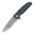 Reate K4 M390 sulankstomas peilis, blue, CF
