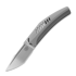 Reate Large Krypton sulankstomas peilis, Bead Blast Titanium, Hand Rubbed
