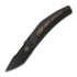 Reate Large Krypton 折叠刀, Black Ti/Lava Flow CF, Black PVD