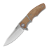 Reate Mini Crossroads 折叠刀, Brown Micarta
